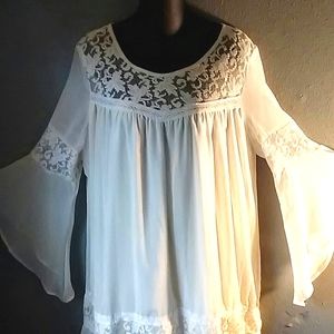Depri elegant, formal, cream, large blouse
